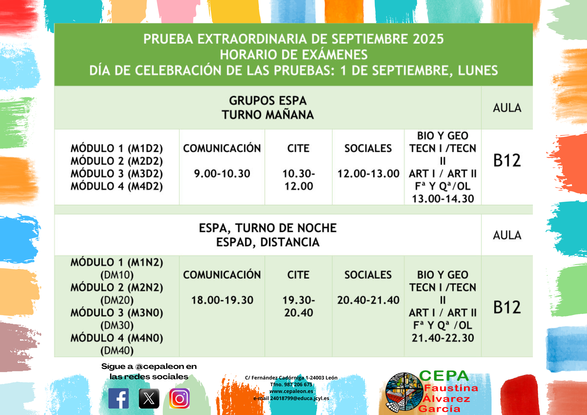 25 09 examenes septiembre